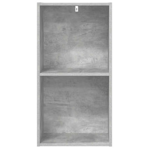 Βιβλιοθήκη με 2 Ράφια Γκρι Σκυροδεμ. 40x30x76,5 εκ. Μοριοσανίδα - Pakobazaar