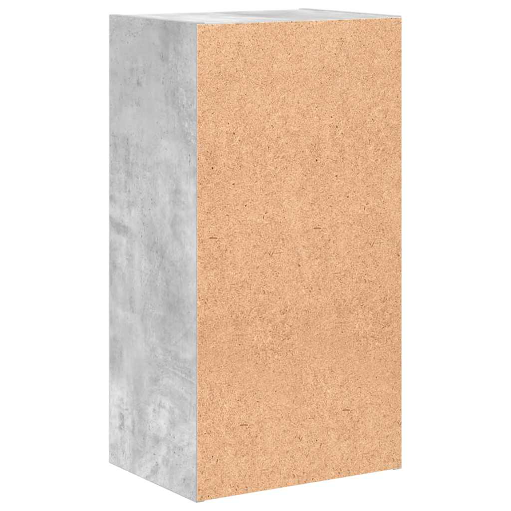 Βιβλιοθήκη με 2 Ράφια Γκρι Σκυροδεμ. 40x30x76,5 εκ. Μοριοσανίδα - Pakobazaar