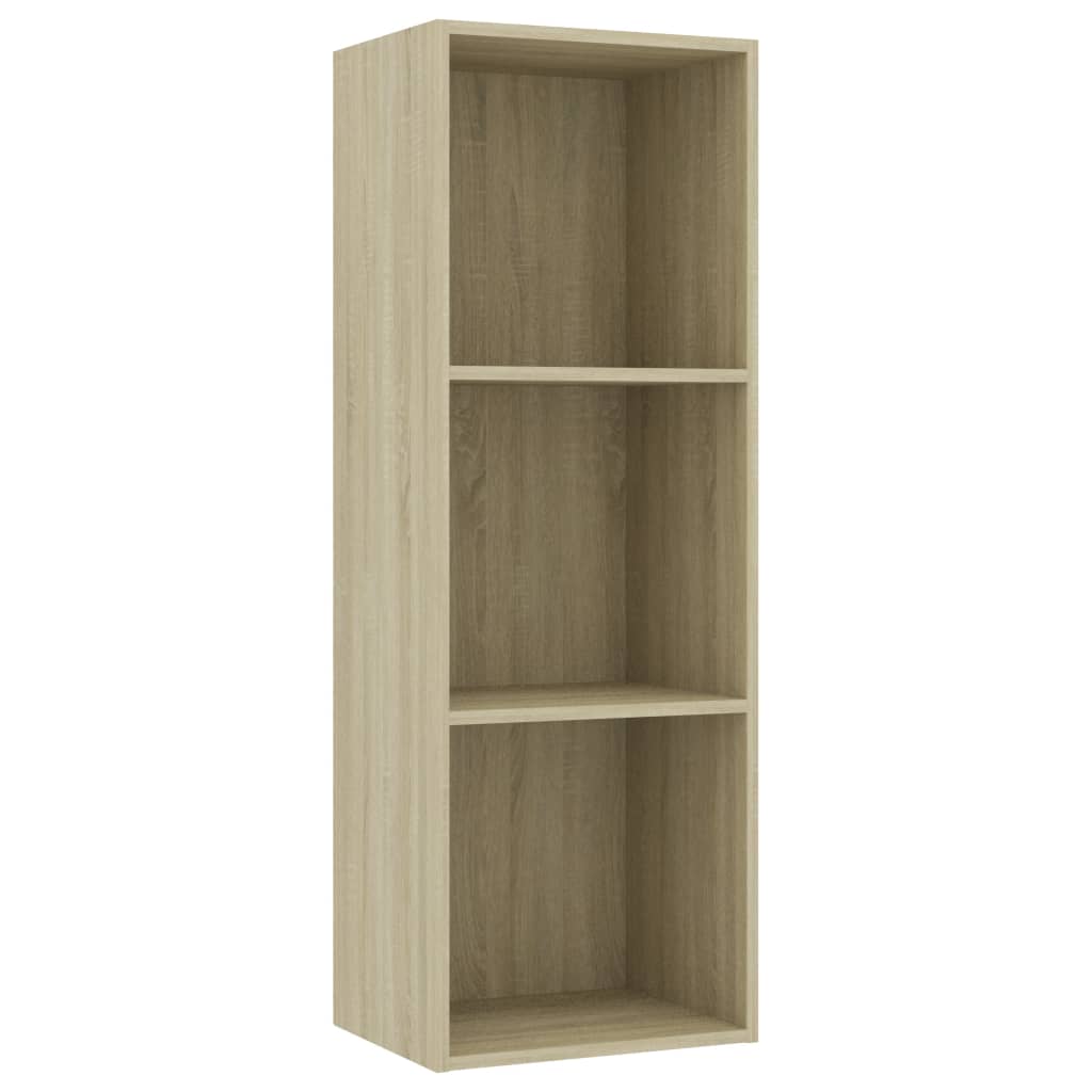Βιβλιοθήκη με 3 Ράφια Sonoma Δρυς 40x30x114 εκ. από Επεξ. Ξύλο