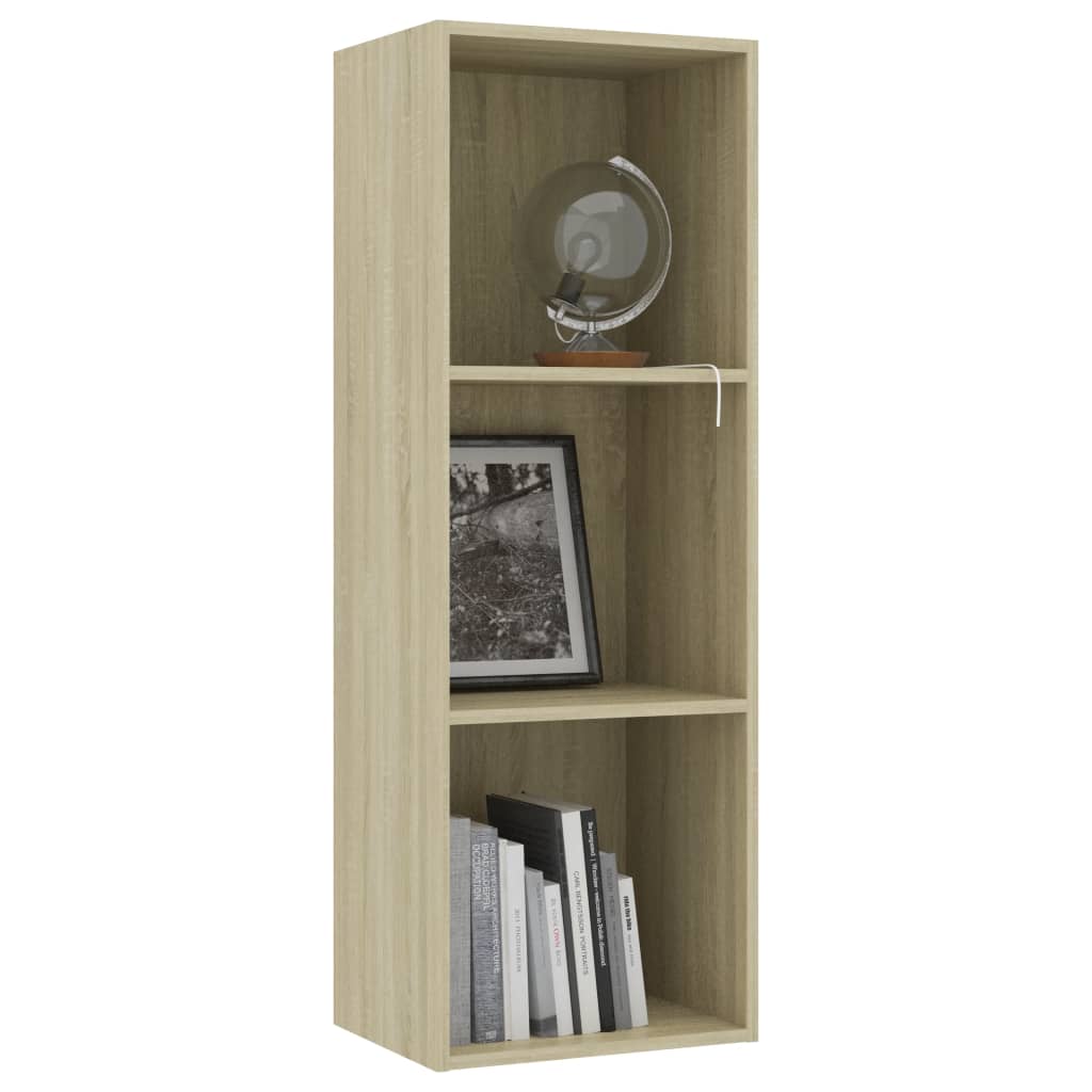 Βιβλιοθήκη με 3 Ράφια Sonoma Δρυς 40x30x114 εκ. από Επεξ. Ξύλο