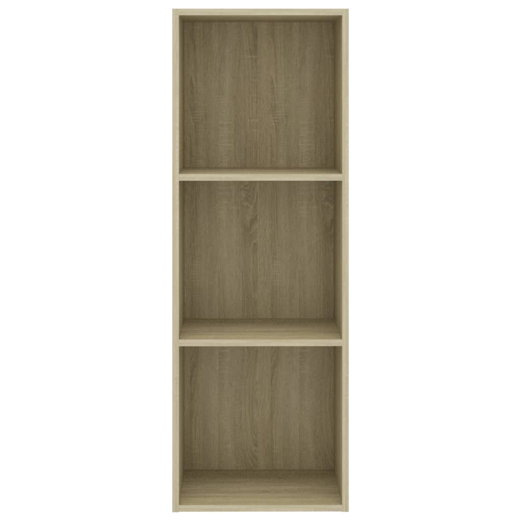 Βιβλιοθήκη με 3 Ράφια Sonoma Δρυς 40x30x114 εκ. από Επεξ. Ξύλο