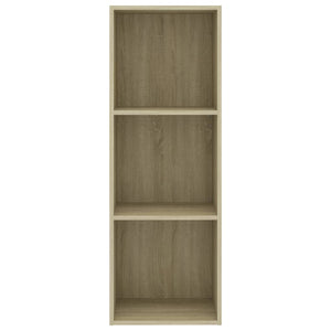 Βιβλιοθήκη με 3 Ράφια Sonoma Δρυς 40x30x114 εκ. από Επεξ. Ξύλο