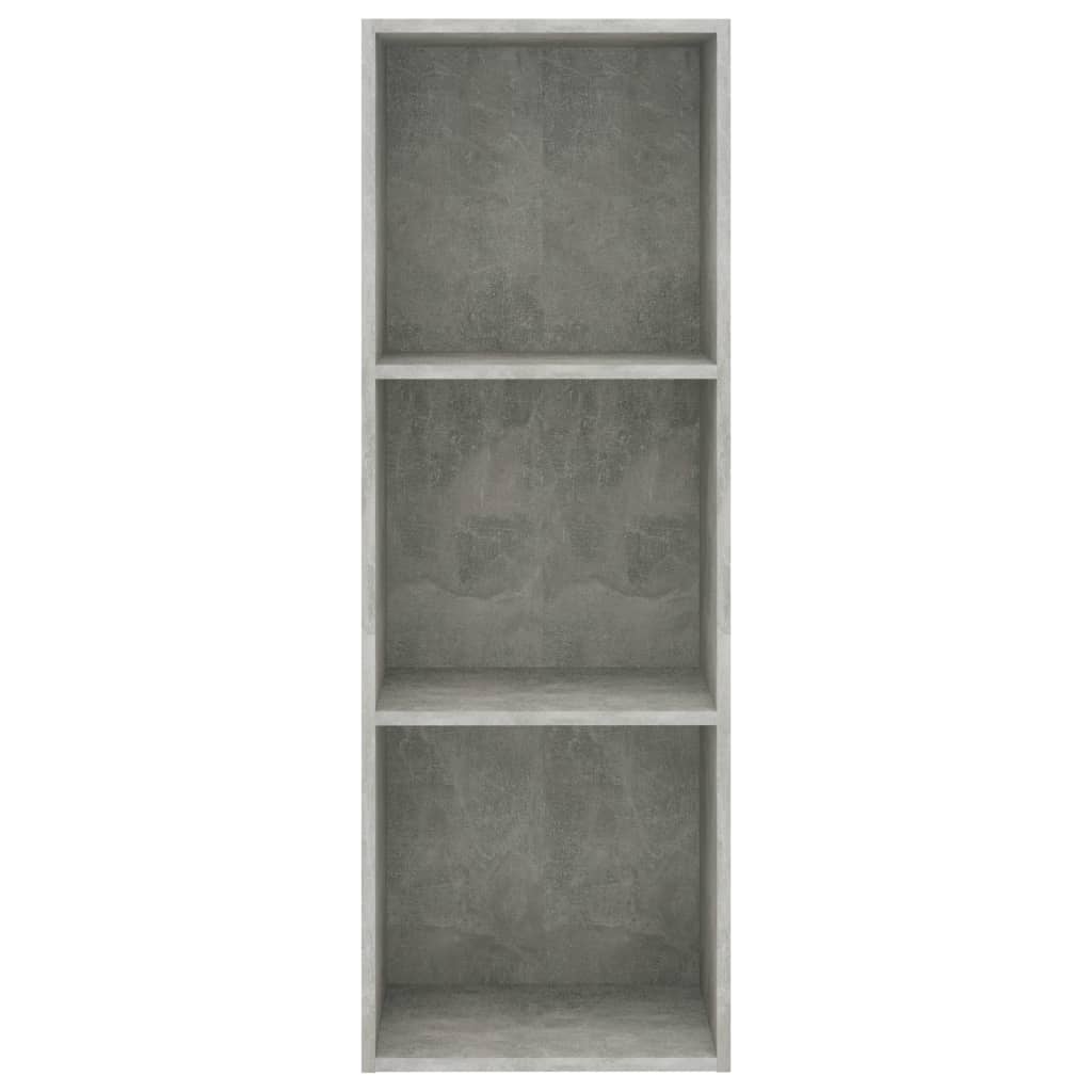 Βιβλιοθήκη με 3 Ράφια Γκρι Σκυροδέμ. 40x30x114 εκ. Επεξ. Ξύλο - Pakobazaar