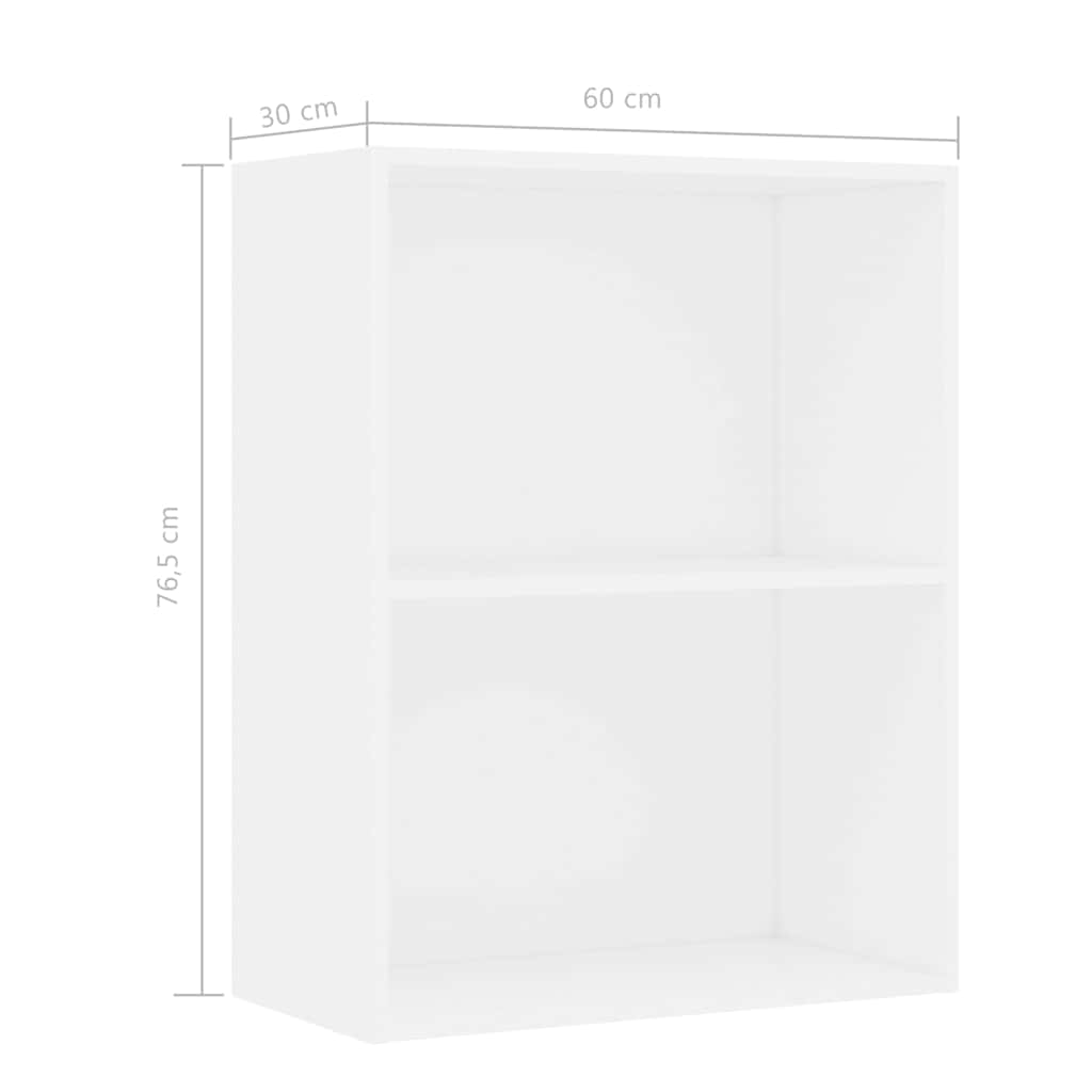 Βιβλιοθήκη Λευκή 60x30x76,5 εκ. από Τεχνητό Ξύλο - Pakobazaar