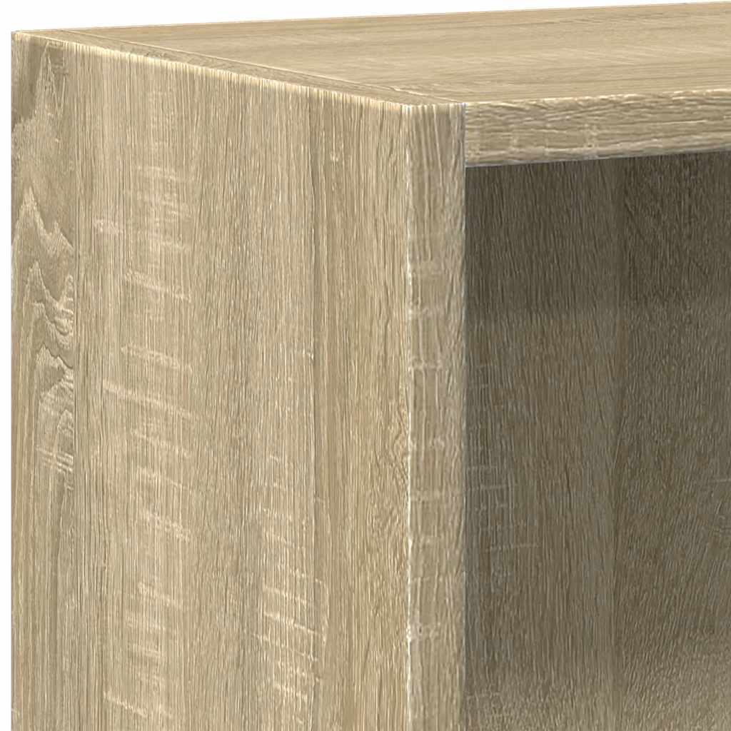 Βιβλιοθήκη με 2 Ράφια Sonoma Δρυς 60x30x76,5 εκ. Μοριοσανίδα - Pakobazaar