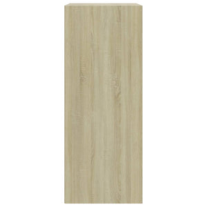 Βιβλιοθήκη με 2 Ράφια Λευκό/Sonoma 60x30x76,5 εκ. Μοριοσανίδα