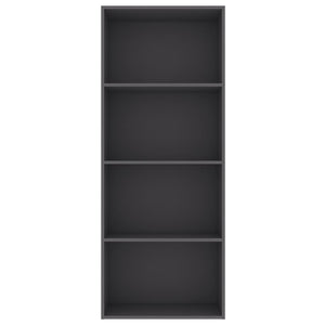 Βιβλιοθήκη με 4 Ράφια Γκρι 60 x 30 x 151,5 εκ. από Μοριοσανίδα