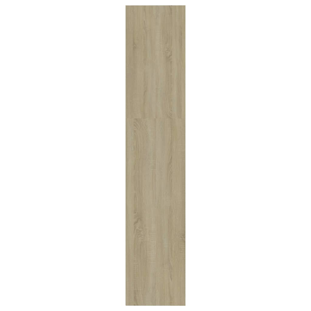 Βιβλιοθήκη με 4 Ράφια Λευκό/Sonoma 60x30x151,5 εκ. Επεξ. Ξύλο