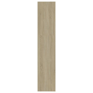 Βιβλιοθήκη με 4 Ράφια Λευκό/Sonoma 60x30x151,5 εκ. Επεξ. Ξύλο