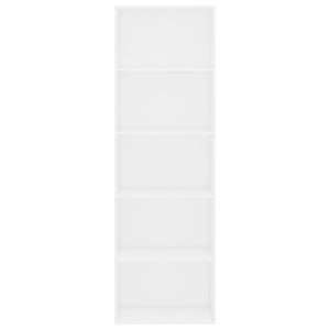 Βιβλιοθήκη με 5 Ράφια Λευκή 60 x 30 x 189 εκ. από Επεξ. Ξύλο