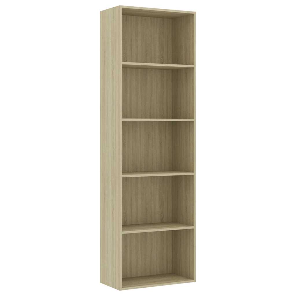 Βιβλιοθήκη με 5 Ράφια Sonoma Δρυς 60 x 30 x 189 εκ. Επεξ. Ξύλο