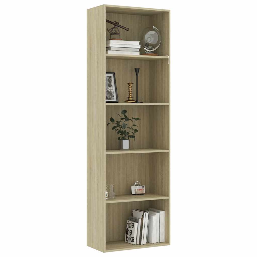 Βιβλιοθήκη με 5 Ράφια Sonoma Δρυς 60 x 30 x 189 εκ. Επεξ. Ξύλο