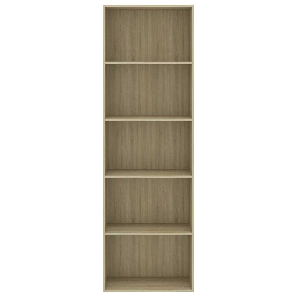 Βιβλιοθήκη με 5 Ράφια Sonoma Δρυς 60 x 30 x 189 εκ. Επεξ. Ξύλο