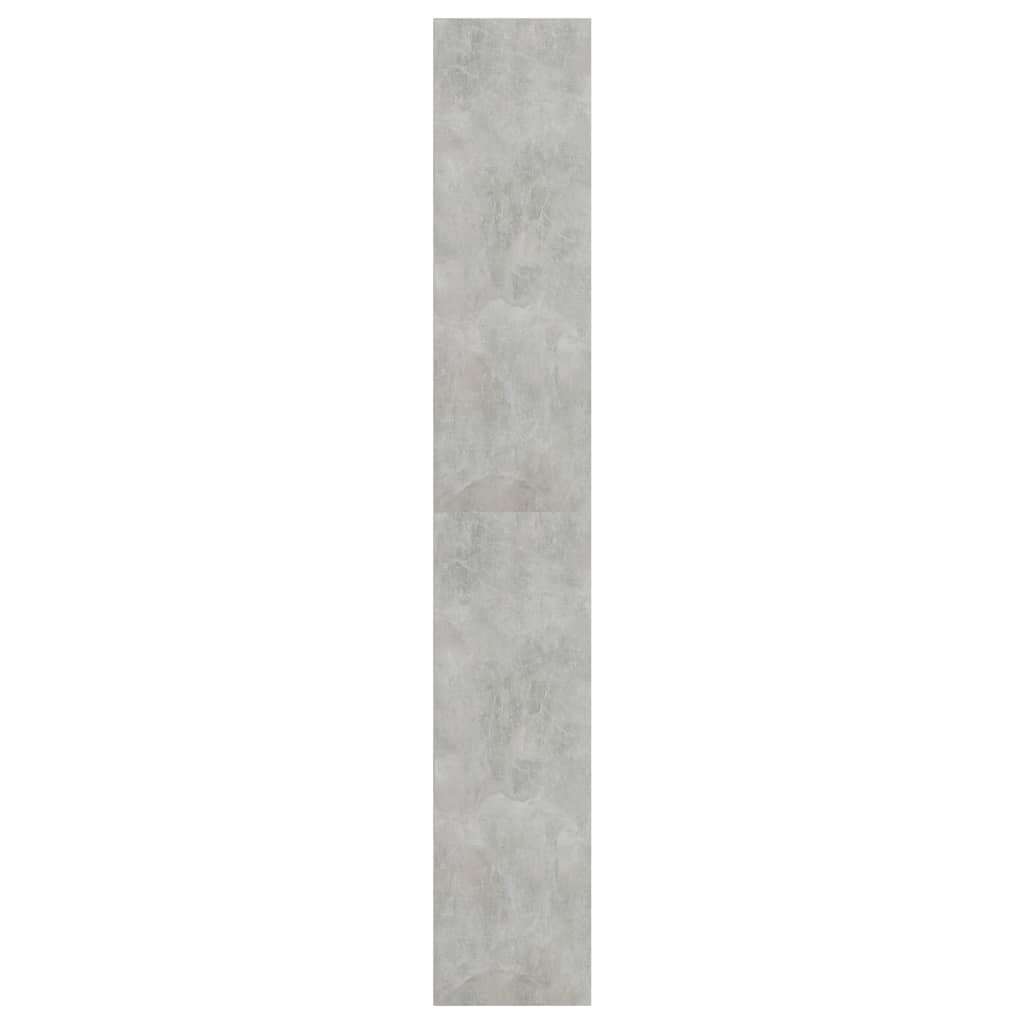 Βιβλιοθήκη με 5 Ράφια Γκρι Σκυροδέμ. 60x30x189 εκ. Επεξ. Ξύλο