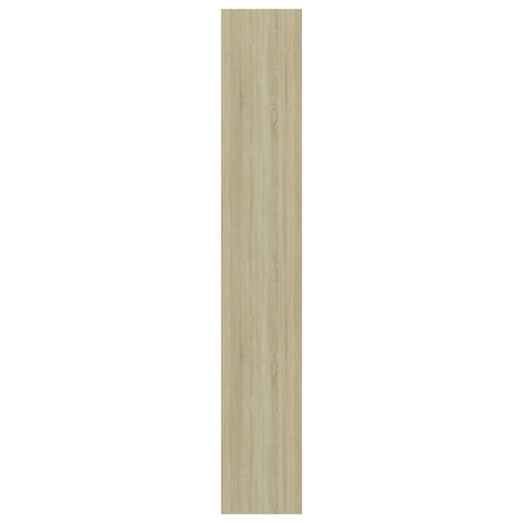 Βιβλιοθήκη με 5 Ράφια Λευκό/Sonoma 60x30x189 εκ. Επεξ. Ξύλο