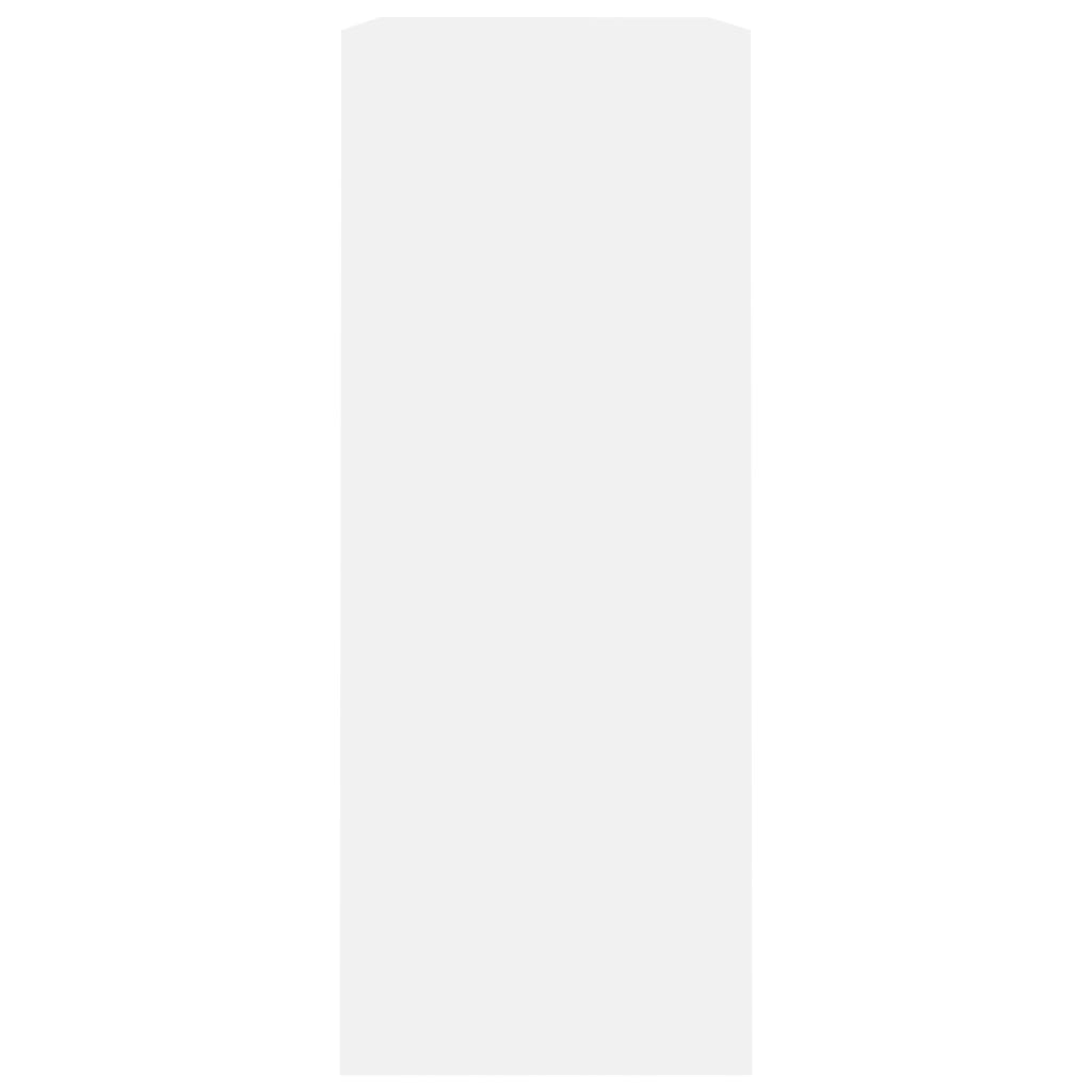 Βιβλιοθήκη με 2 Ράφια Λευκή 80x30x76,5 εκ. από Επεξ. Ξύλο - Pakobazaar