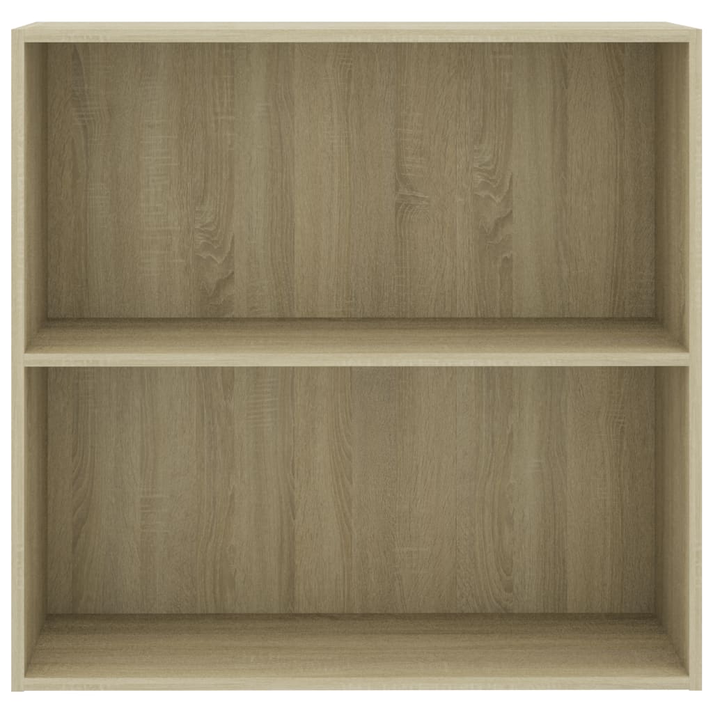 Βιβλιοθήκη με 2 Ράφια Sonoma Δρυς 80x30x76,5 εκ. Επεξ. Ξύλο - Pakobazaar