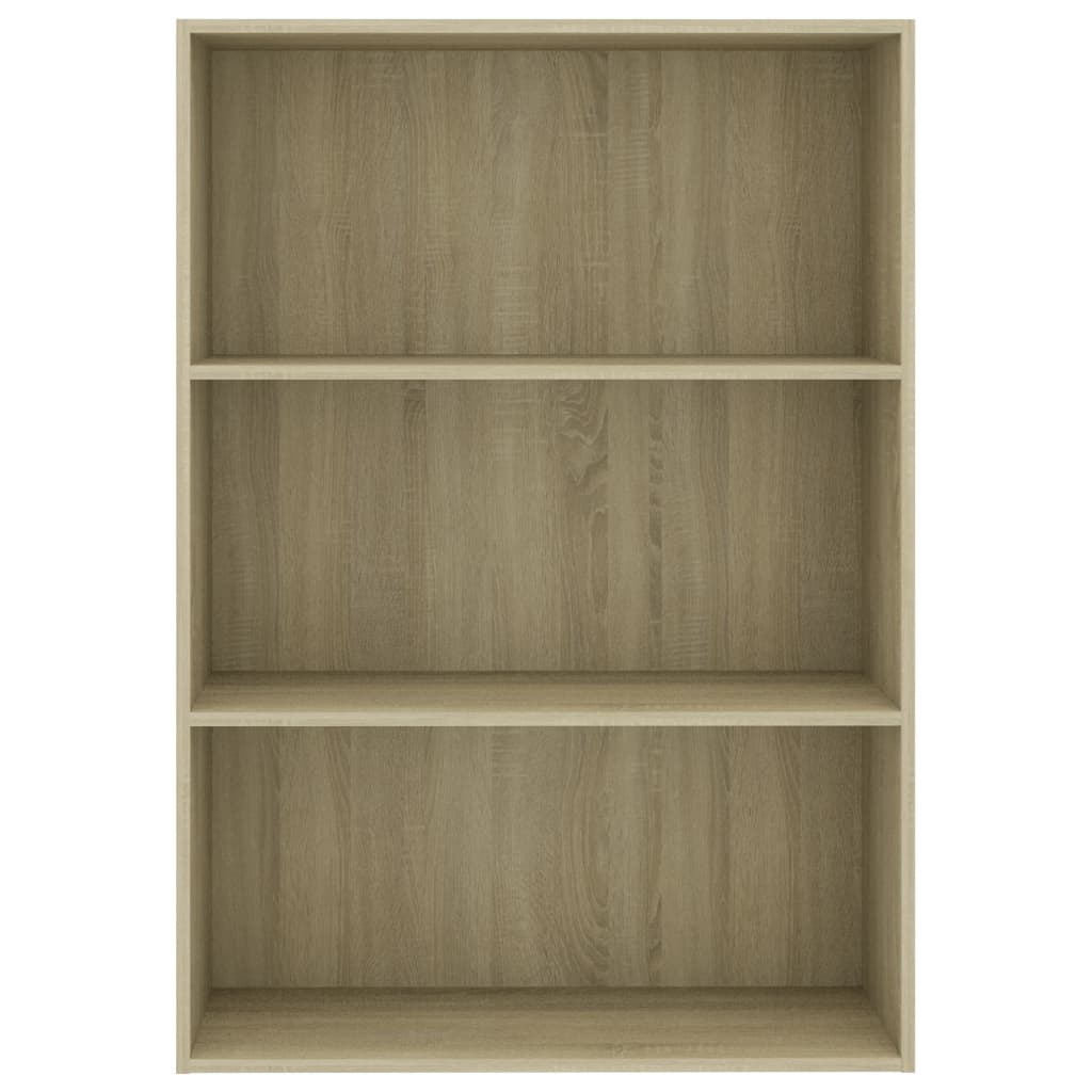 Βιβλιοθήκη με 3 Ράφια Sonoma Δρυς 80x30x114 εκ. από Επεξ. Ξύλο
