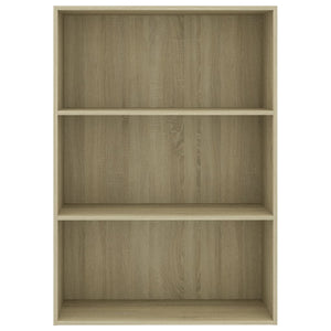 Βιβλιοθήκη με 3 Ράφια Sonoma Δρυς 80x30x114 εκ. από Επεξ. Ξύλο