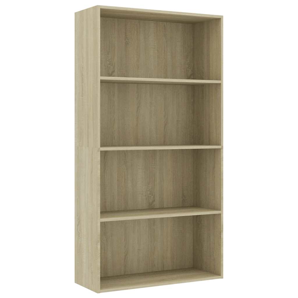 Βιβλιοθήκη με 4 Ράφια Sonoma Δρυς 80x30x151,5 εκ. Μοριοσανίδα