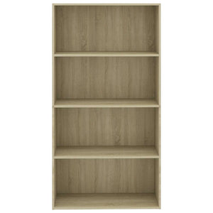 Βιβλιοθήκη με 4 Ράφια Sonoma Δρυς 80x30x151,5 εκ. Μοριοσανίδα