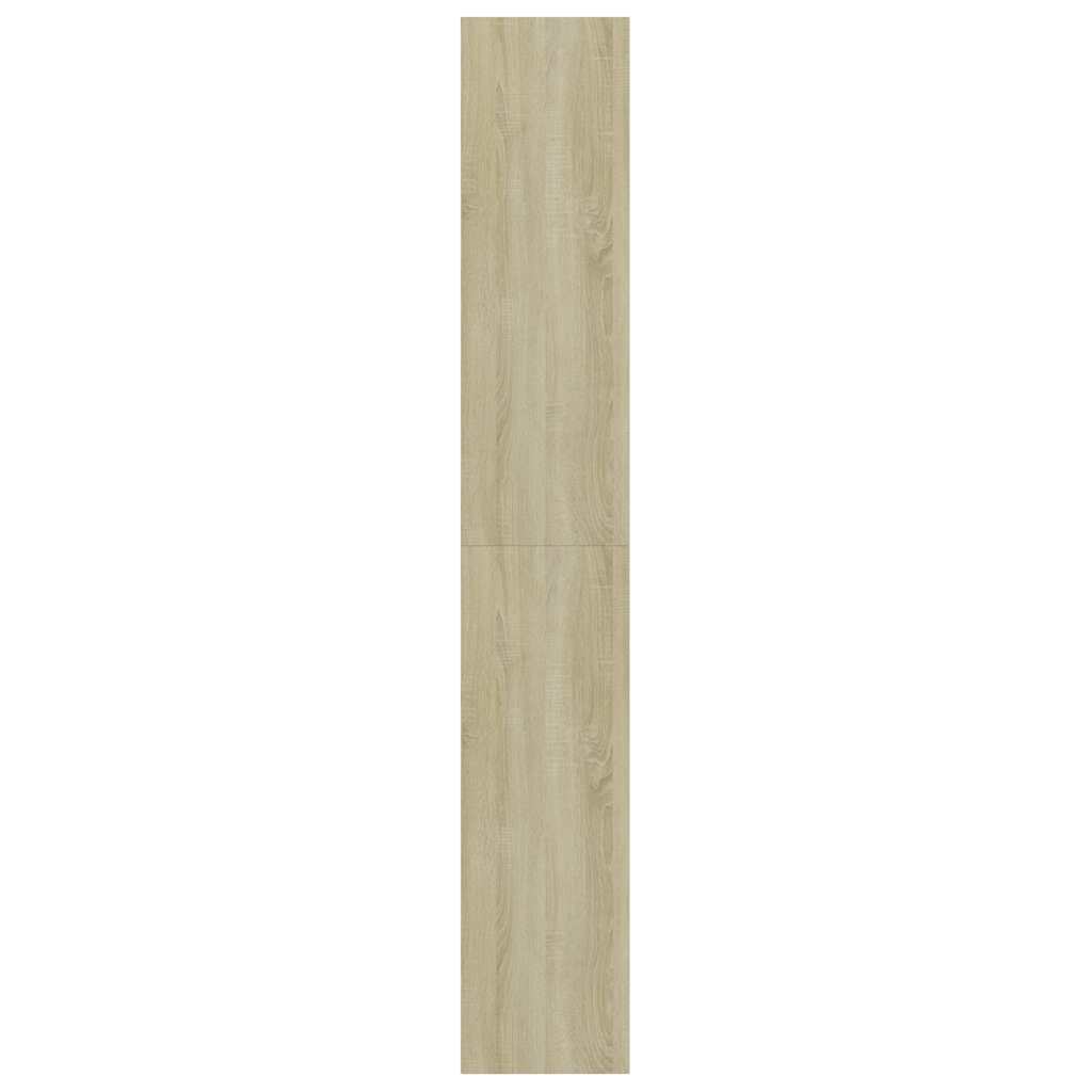 Βιβλιοθήκη με 5 Ράφια Λευκό/Sonoma 80x30x189 εκ. Μοριοσανίδα