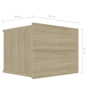 Κομοδίνα 2 τεμ. Sonoma Δρυς 40 x 30 x 30 εκ. από Επεξ. Ξύλο - Pakobazaar
