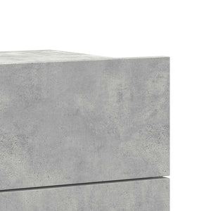Κομοδίνα 2 τεμ. Γκρι Σκυροδέματος 40x30x30 εκ. από Επεξ. Ξύλο