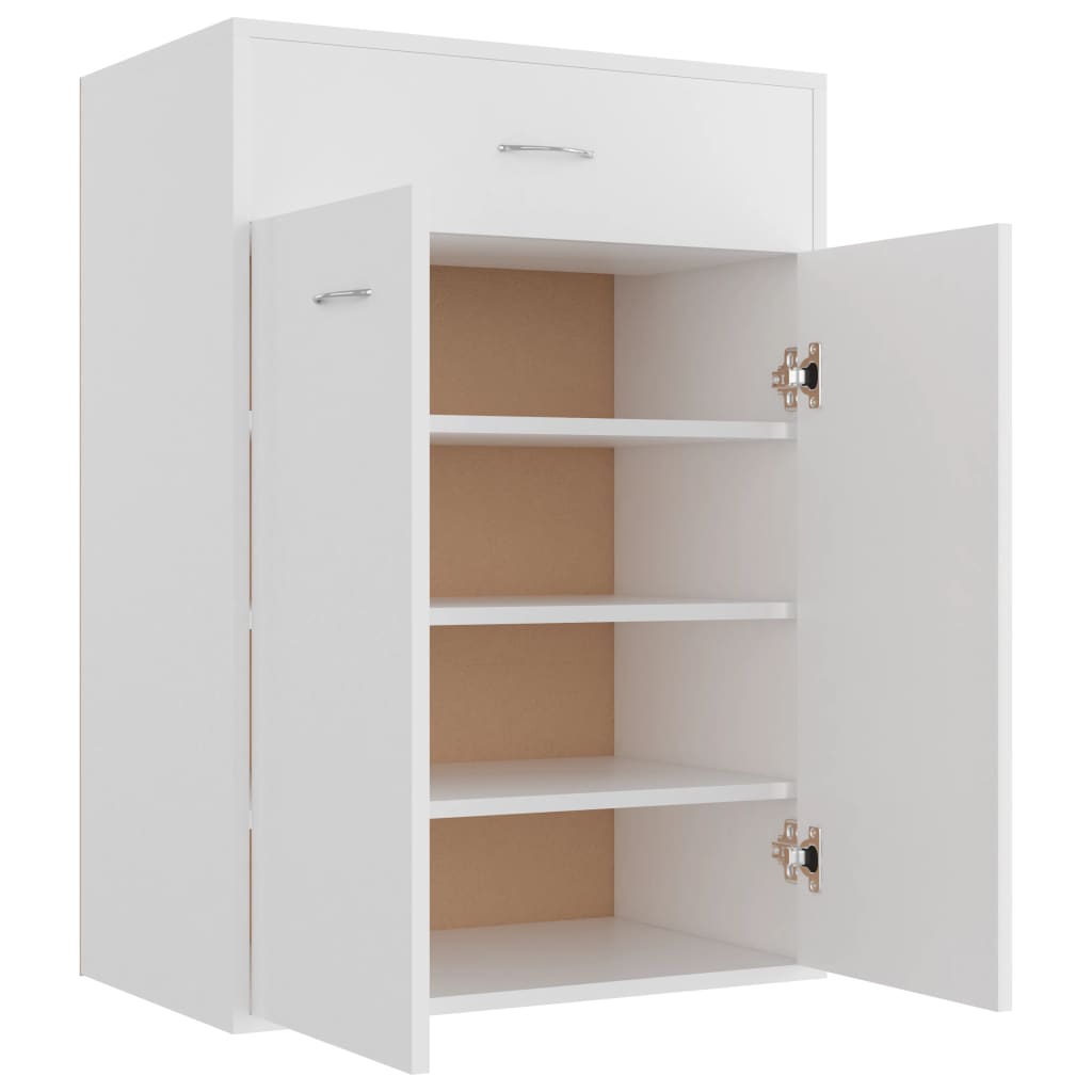 Παπουτσοθήκη Λευκή 60 x 35 x 84 εκ. από Επεξ. Ξύλο - Pakobazaar