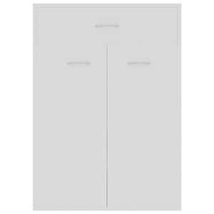 Παπουτσοθήκη Λευκή 60 x 35 x 84 εκ. από Επεξ. Ξύλο - Pakobazaar