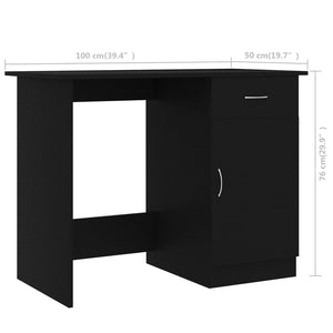 Γραφείο Μαύρο 100 x 50 x 76 εκ. από Επεξ. Ξύλο