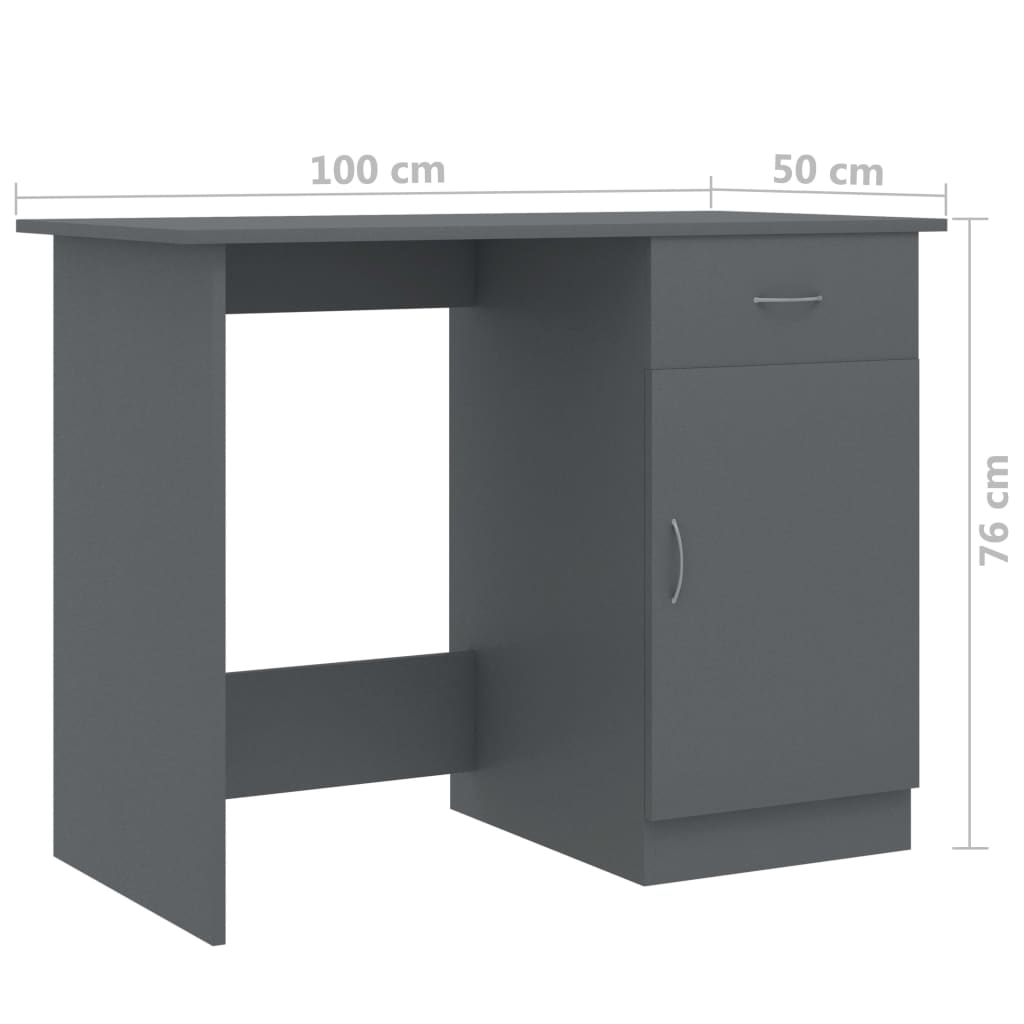 Γραφείο Γκρι 100 x 50 x 76 εκ. από Μοριοσανίδα