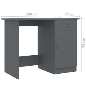 Γραφείο Γκρι 100 x 50 x 76 εκ. από Μοριοσανίδα