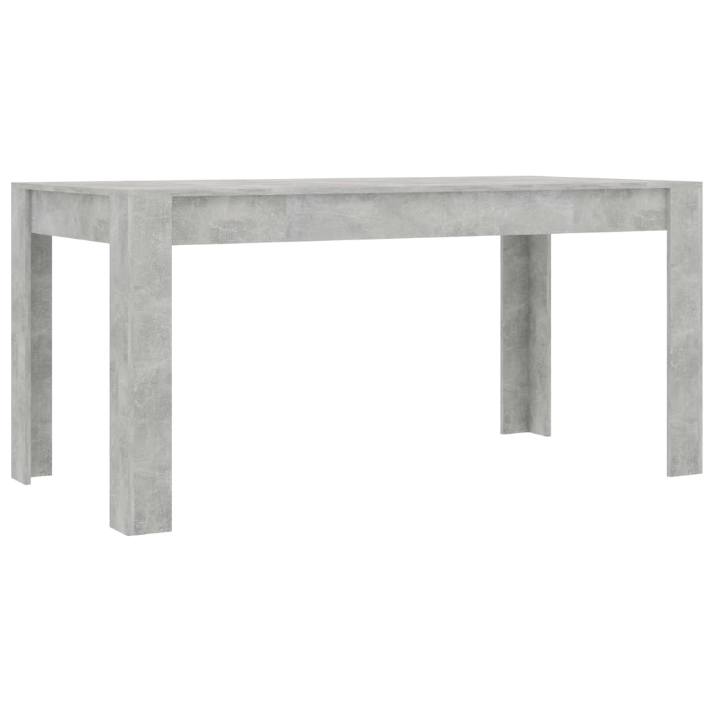 Τραπεζαρία Γκρι του Σκυροδέματος 160 x 80 x 76 εκ.  Μοριοσανίδα - Pakobazaar