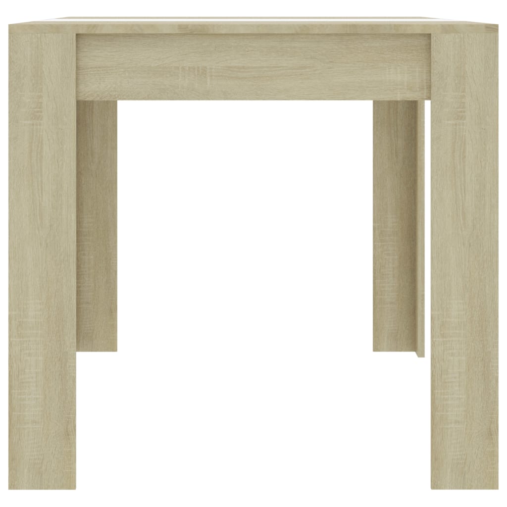 Τραπεζαρία Λευκή / Sonoma Δρυς 160x80x76 εκ. από Μοριοσανίδα