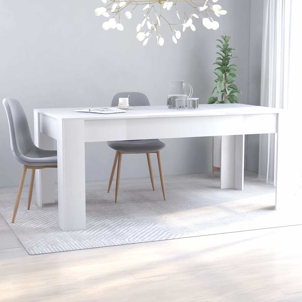 Τραπεζαρία Λευκή 180 x 90 x 76 εκ. από Μοριοσανίδα