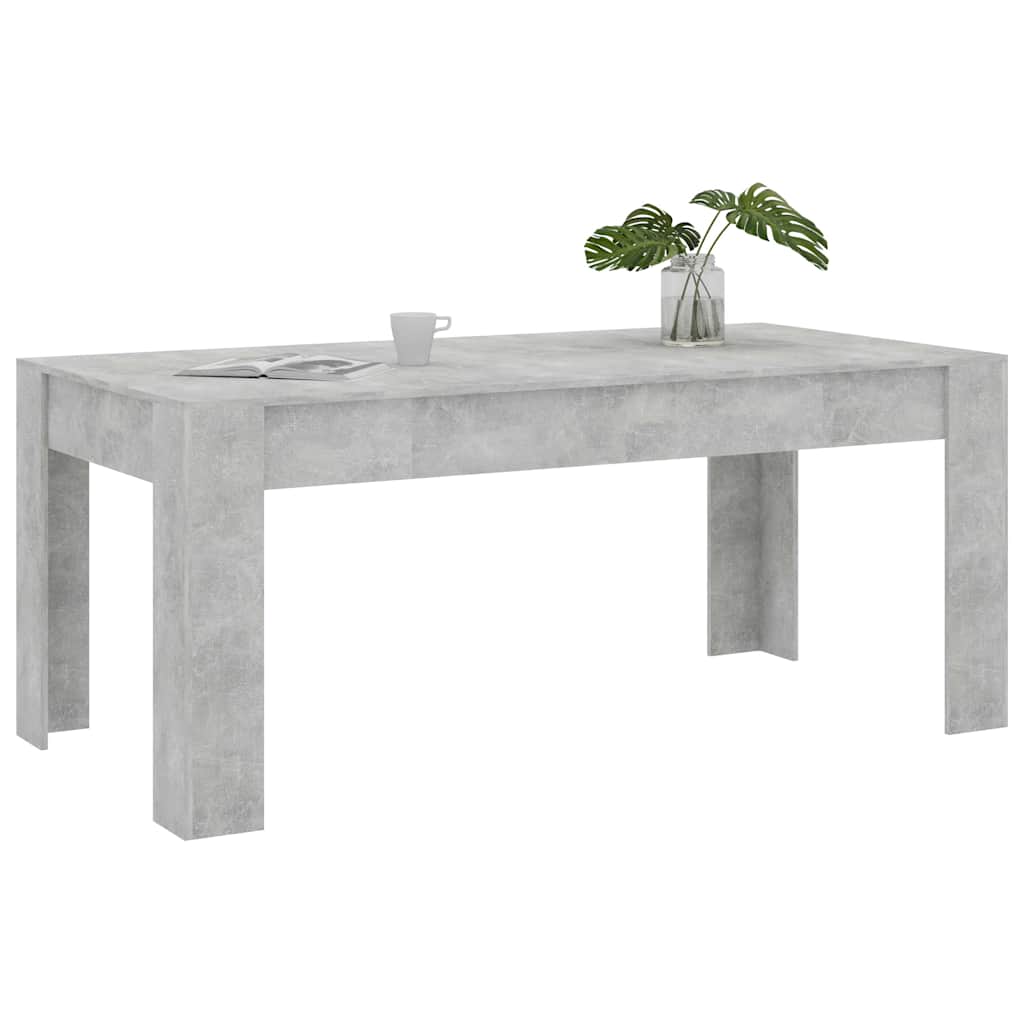 Τραπεζαρία Γκρι του Σκυροδέματος 180x90x76 εκ. από Μοριοσανίδα