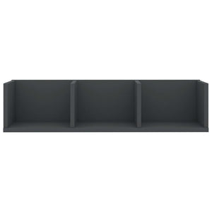 Ράφι Τοίχου για CD Γκρι 75 x 18 x 18 εκ. από Επεξ. Ξύλο - Pakobazaar
