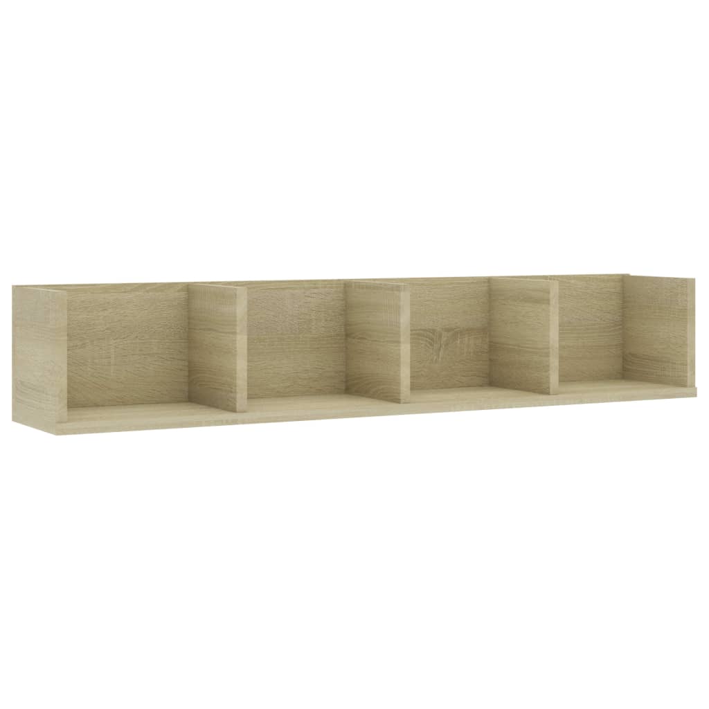 Ράφι Τοίχου για CD Sonoma Δρυς 100 x 18 x 18 εκ. από Επεξ. Ξύλο - Pakobazaar