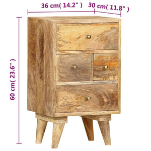 Κομοδίνο 36 x 30 x 60 εκ. από Μασίφ Ξύλο Μάνγκο - Pakobazaar