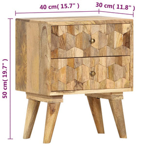 Κομοδίνο 40 x 30 x 50 εκ. από Μασίφ Ξύλο Μάνγκο - Pakobazaar