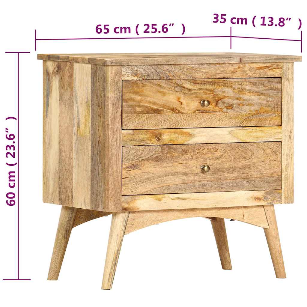 Κομοδίνο 65 x 35 x 60 εκ. από Μασίφ Ξύλο Μάνγκο - Pakobazaar