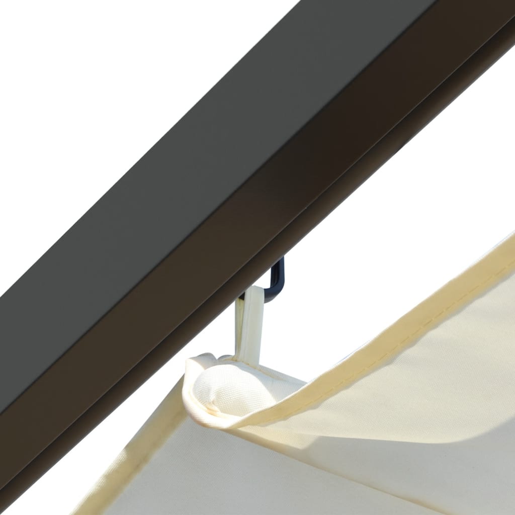 Τεντοπέργκολα με Πτυσσόμενη Οροφή Λευκή Κρεμ 3 x 3 μ. Ατσάλινη - Pakobazaar