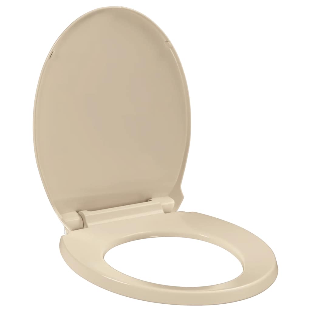 Κάλυμμα Λεκάνης με Soft Close &amp; Quick Release Οβάλ Μπεζ - PAKOBAZAAR