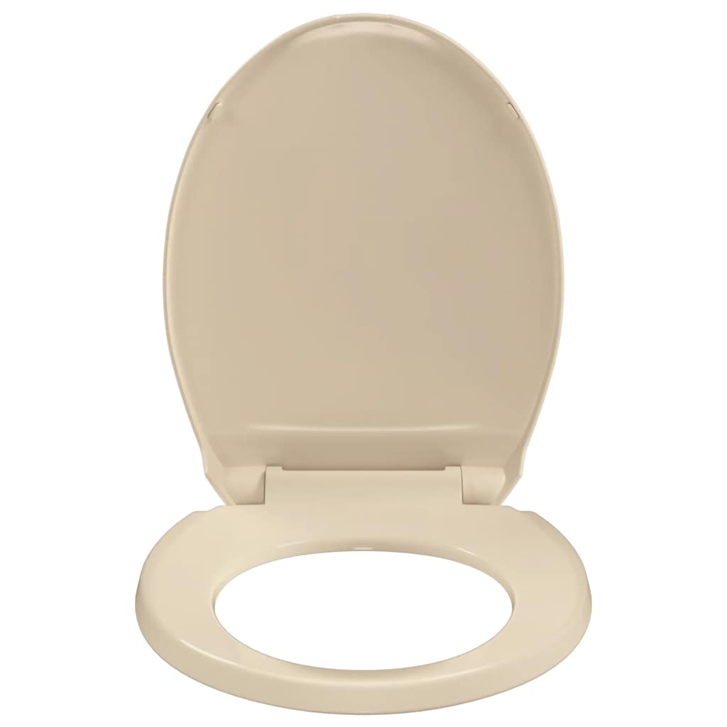 Κάλυμμα Λεκάνης με Soft Close &amp; Quick Release Οβάλ Μπεζ - PAKOBAZAAR