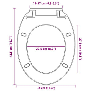Κάλυμμα Λεκάνης με Soft Close &amp; Quick Release Οβάλ Πράσινο