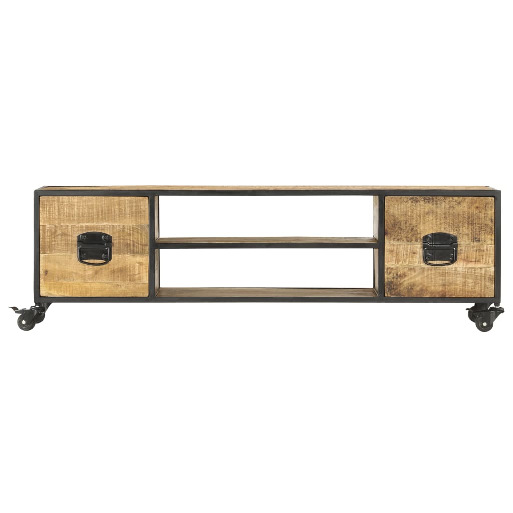 Έπιπλο Τηλεόρασης 130 x 30 x 39 εκ. από Μασίφ Ξύλο Μάνγκο - PAKOBAZAAR