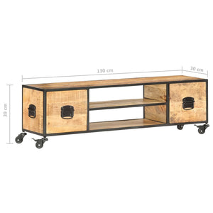 Έπιπλο Τηλεόρασης 130 x 30 x 39 εκ. από Μασίφ Ξύλο Μάνγκο - PAKOBAZAAR