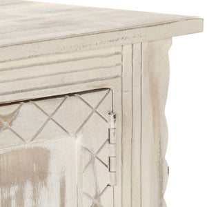 Έπιπλο Τηλεόρασης Λευκό 140 x 30 x 35 εκ. από Μασίφ Ξύλο Μάνγκο - PAKOBAZAAR