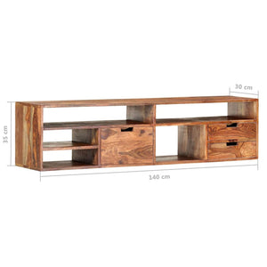 Έπιπλο Τηλεόρασης 140x30x35 εκ. από Μασίφ Ξύλο